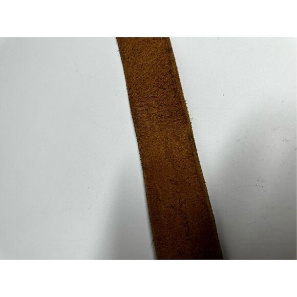 Rare Hollister Co. Leather Tea Rose Appliqué Brown Belt  Size S main image 4